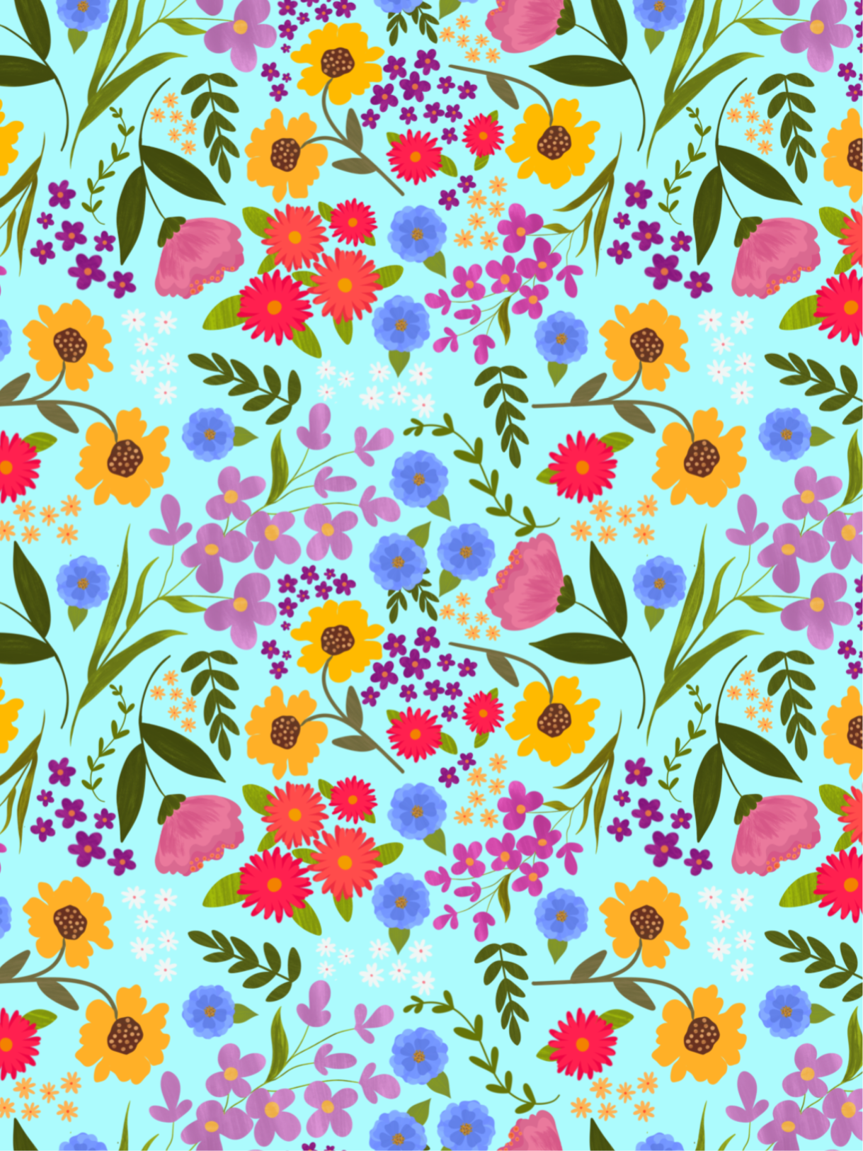 SPRING WILDFLOWER SEAMLESS