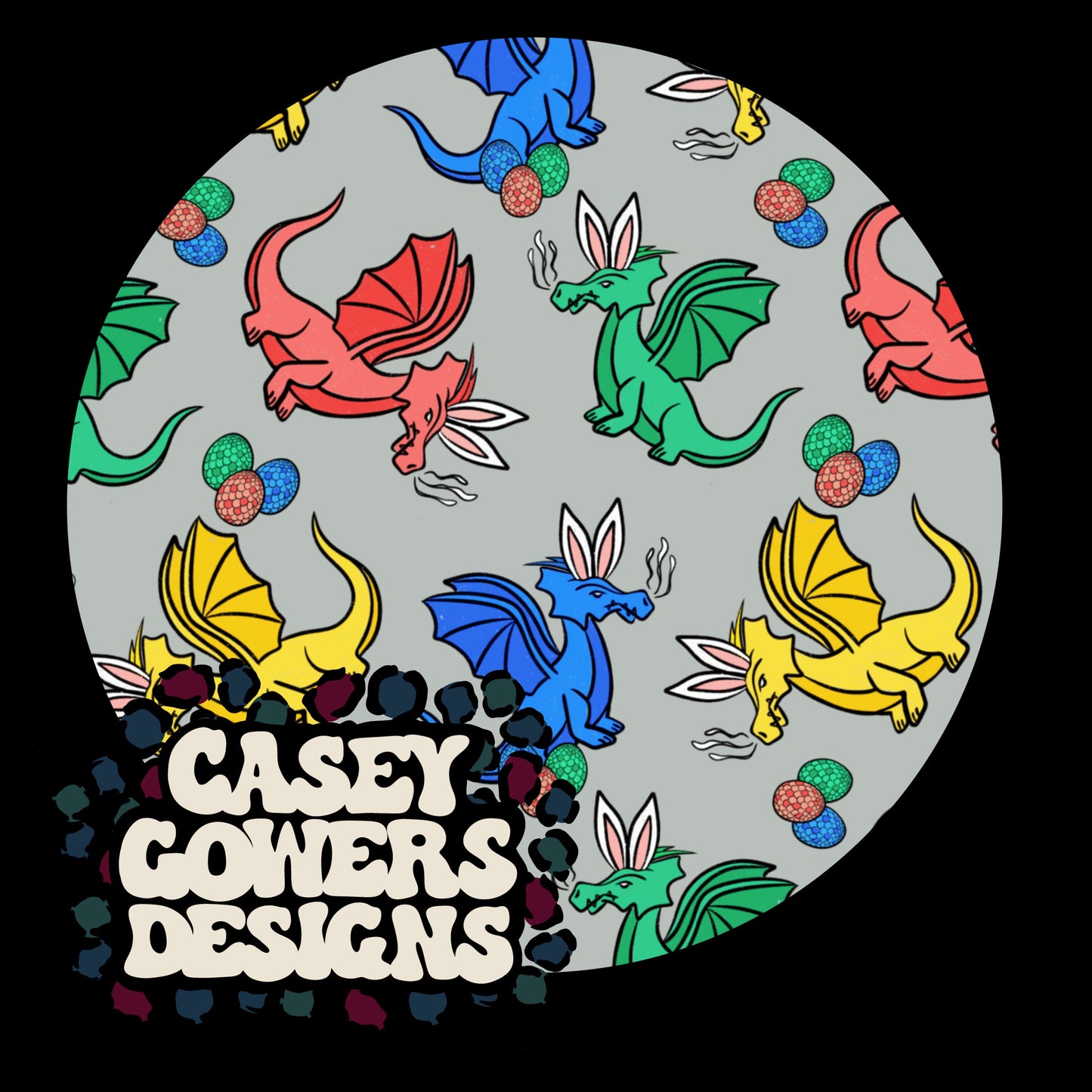 EASTER DRAGON SEAMLESS