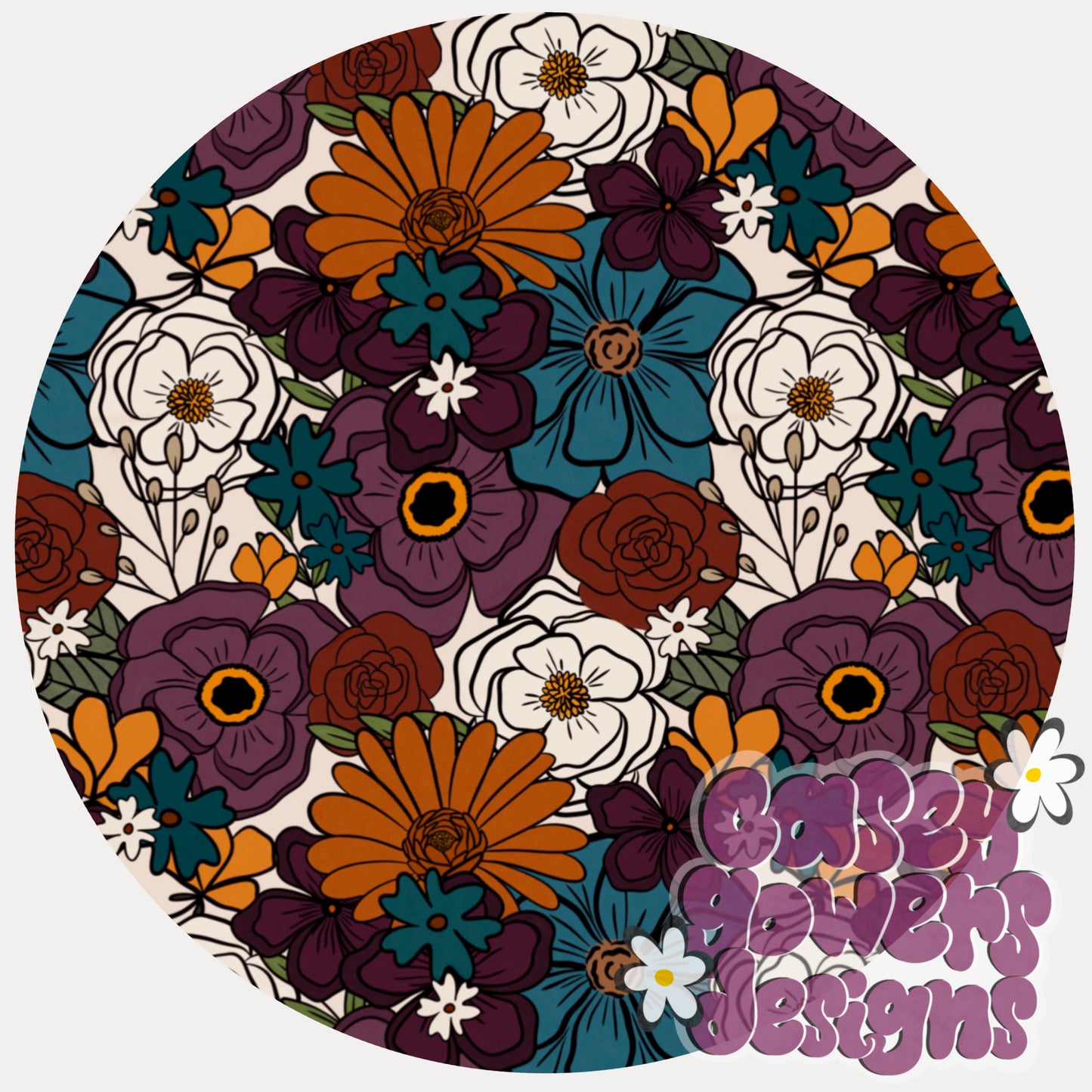 AUTUMN ARRANGEMENT FLORAL SEAMLESS