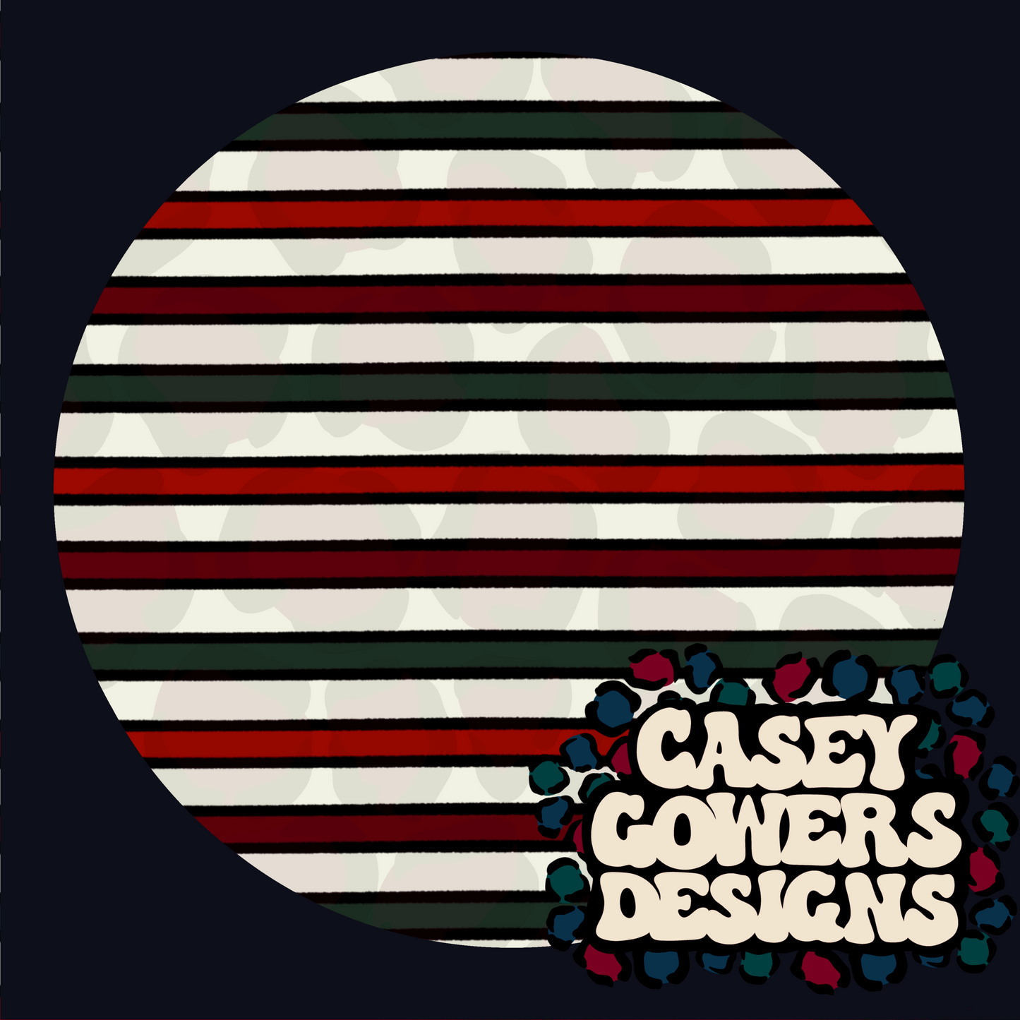 COUNTRY CHRISTMAS FLORAL SEAMLESS TRIO