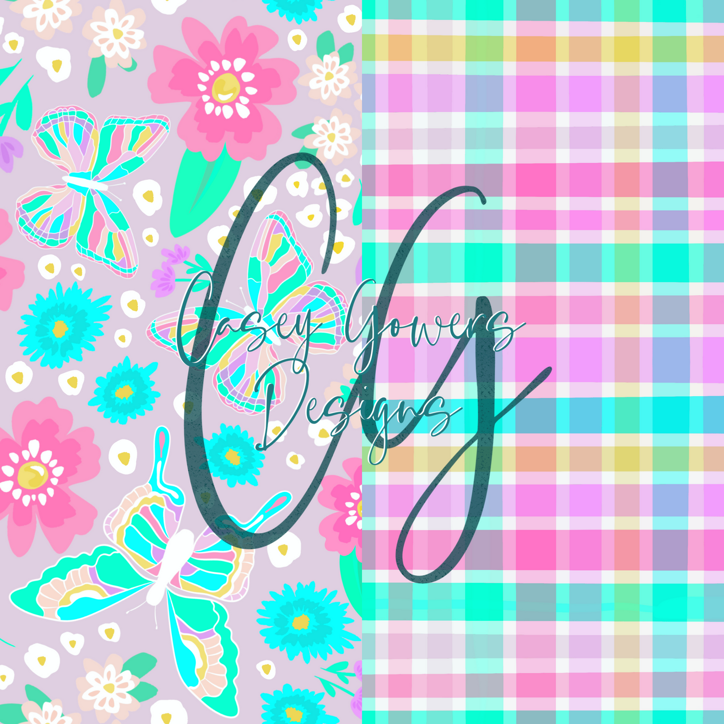 2 FLUTTERBY FLORAL with coord SEAMLESS