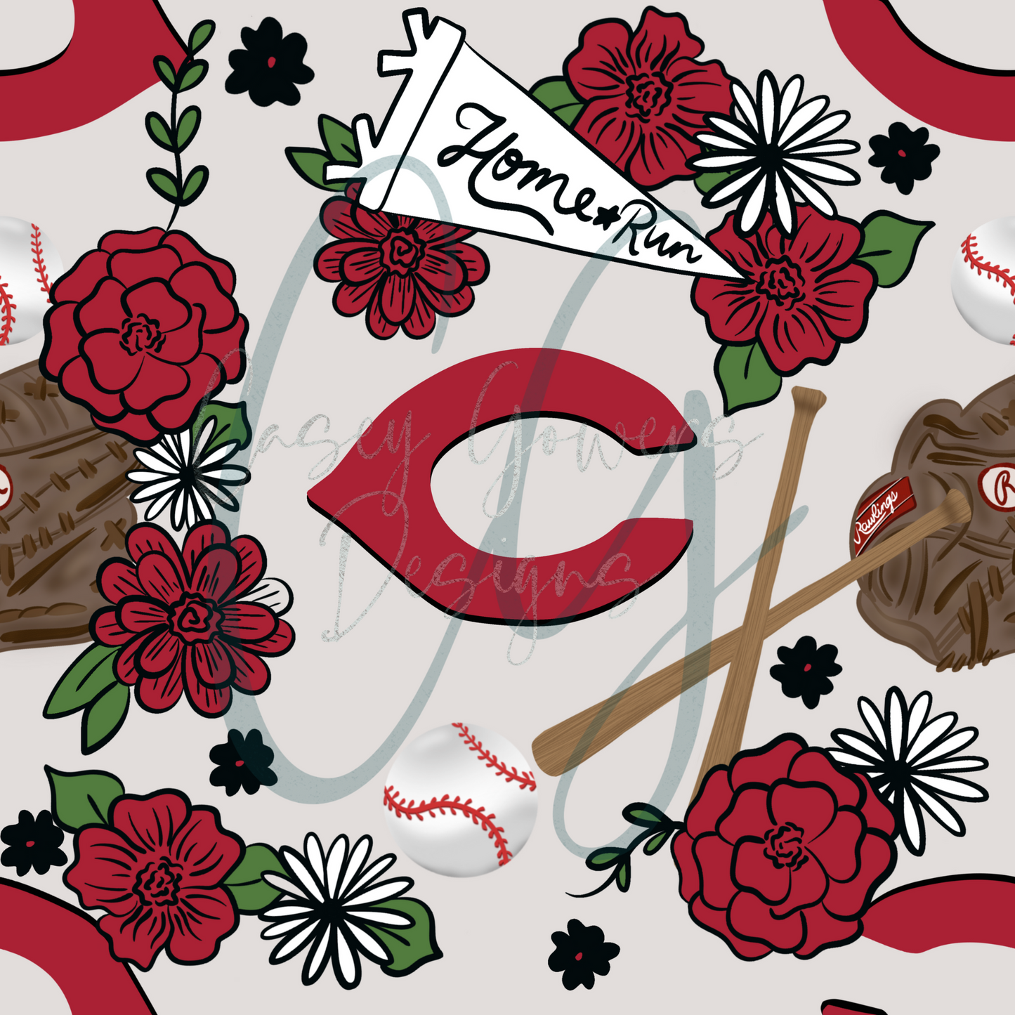 FLORAL REDS SEAMLESS