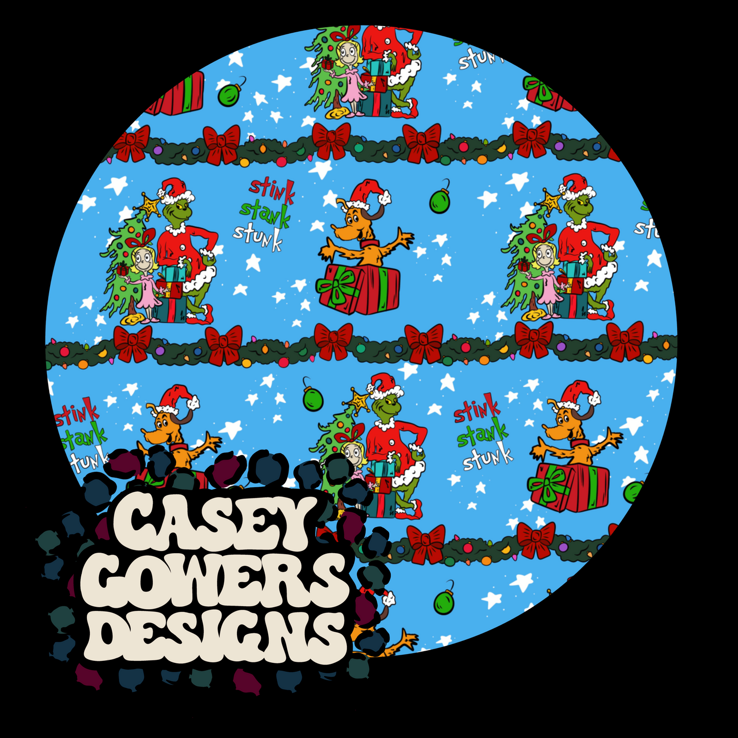 GREEN GUY GARLAND SEAMLESS