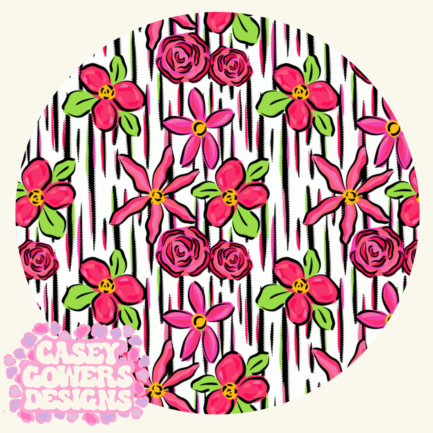 CORAL SUMMER FLORAL SEAMLESS