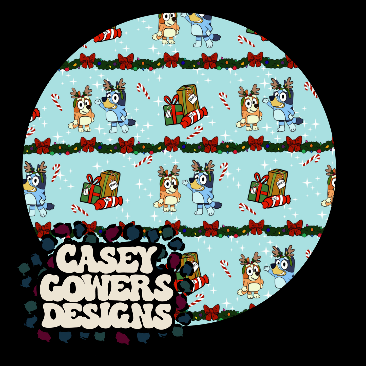 AUSSIE DOG GARLAND SEAMLESS