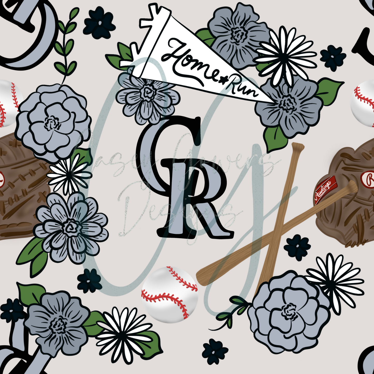 FLORAL ROCKIES SEAMLESS