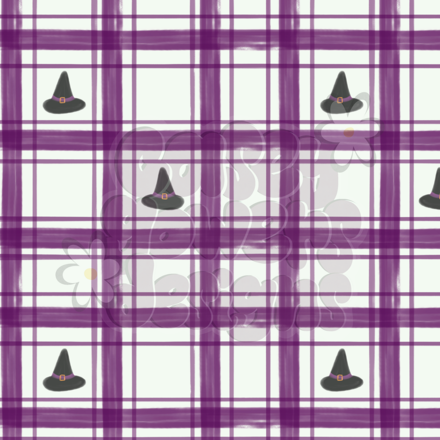 WITCH HAT PLAID SEAMLESS