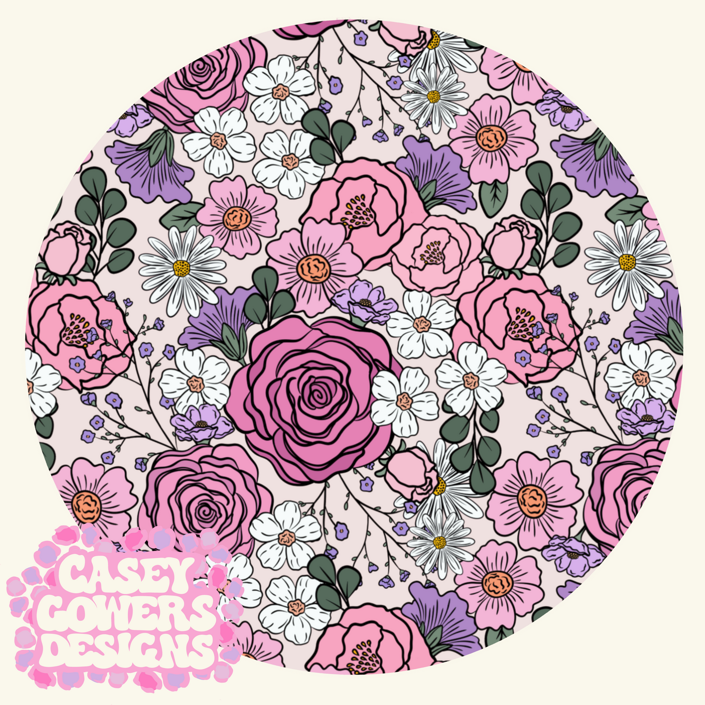 CHEYENNA MAUVE FLORAL SEAMLESS