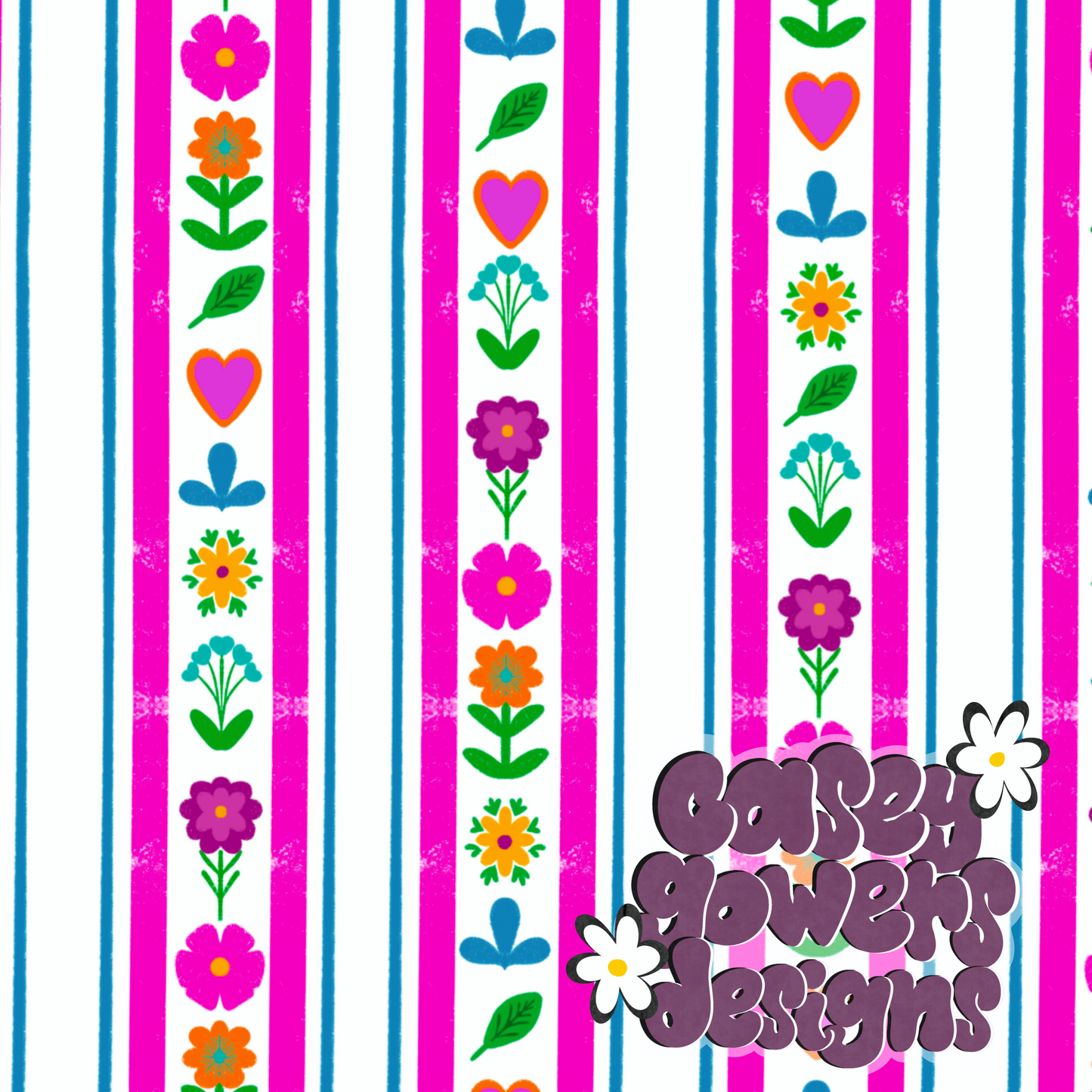 STRIPED FLORAL SEAMLESS