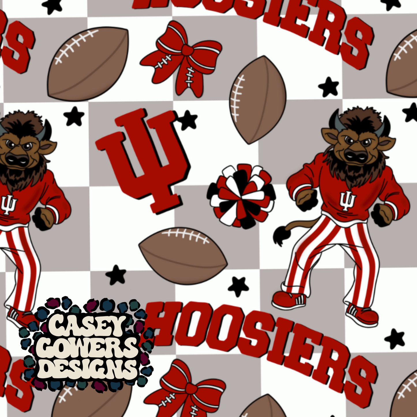 HOOSIERS CHEER SEAMLESS