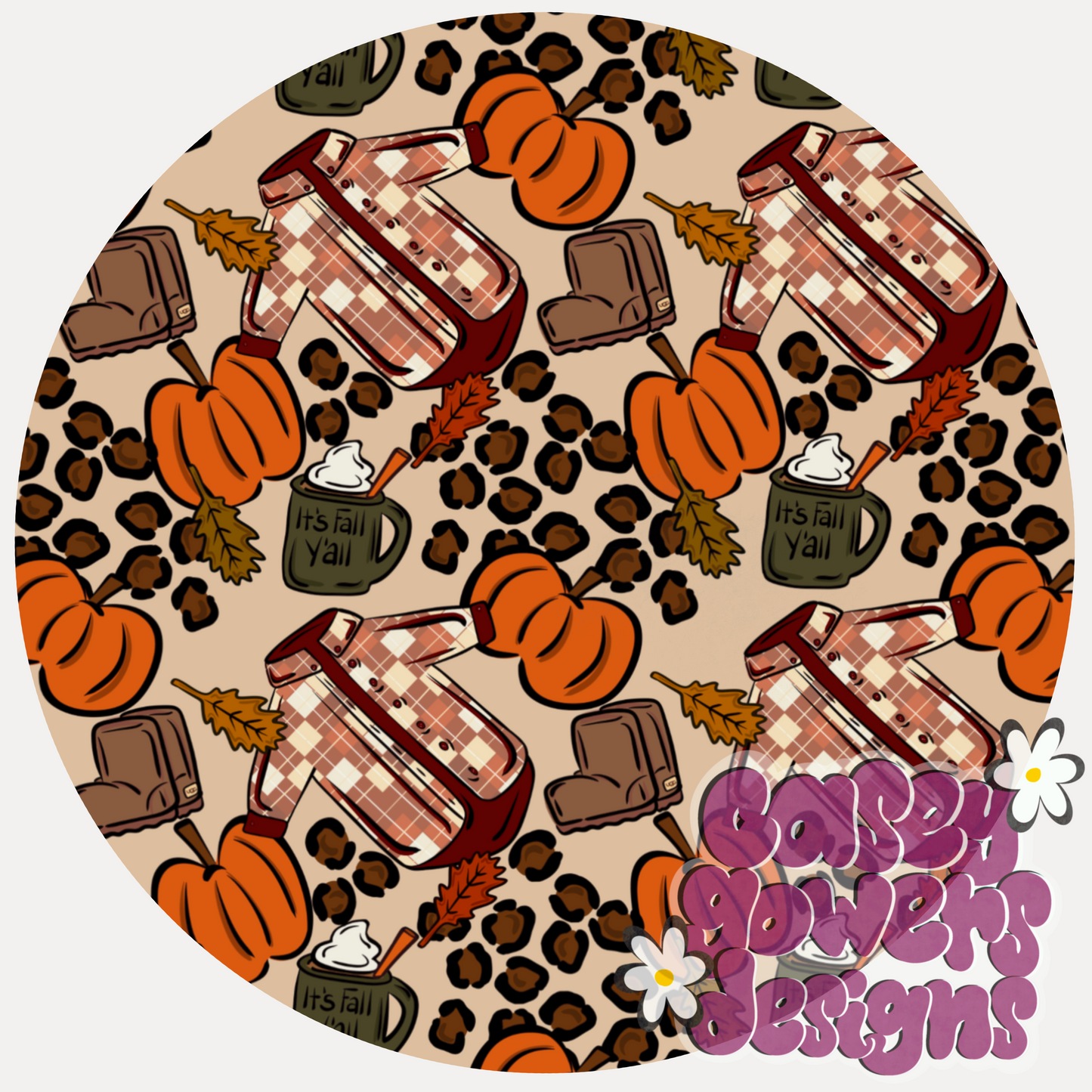 HAPPY FALL YALL SEAMLESS