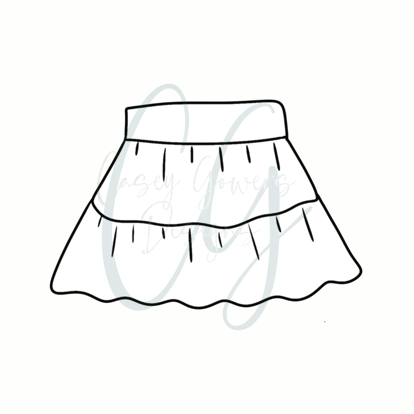 Tiered skort mock up