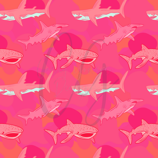 SWIM SAFE PINK SHARK SEAMLESS