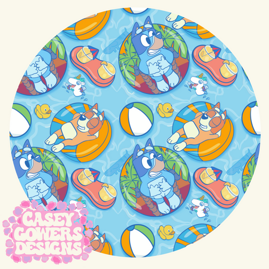 FLOATIN DOGS BLUE SEAMLESS SET