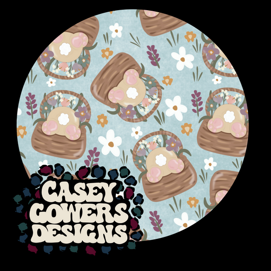 BUNNY BUM BASKET BLUE SEAMLESS