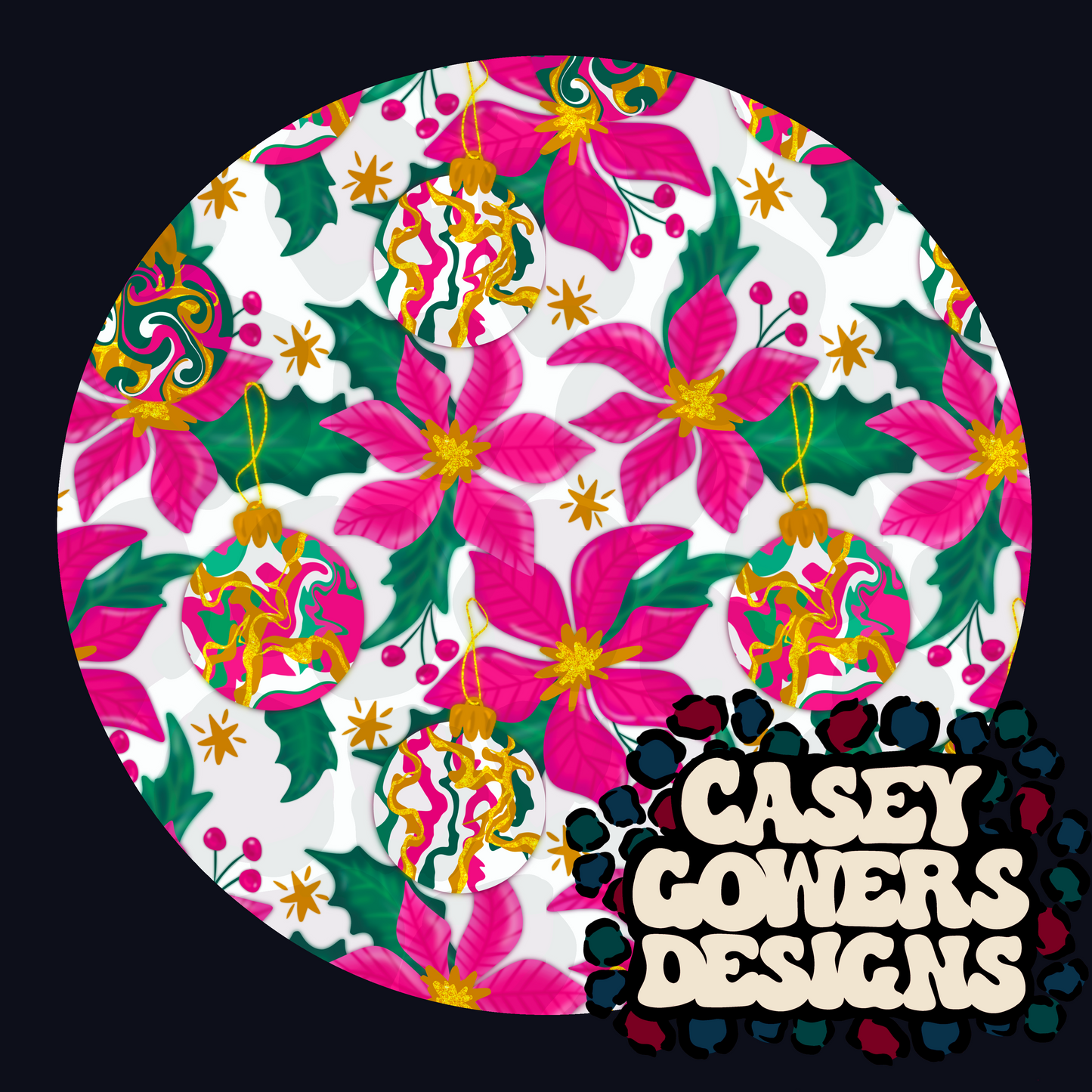 PINK POINSETTA SEAMLESS