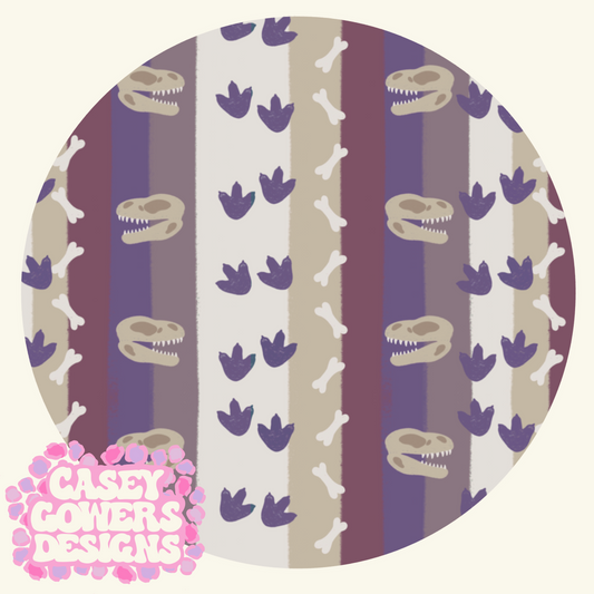 DINO DIG STRIPE MAUVE SEAMLESS
