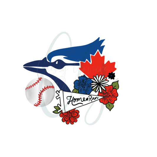 FLORAL BLUE JAYS PNG