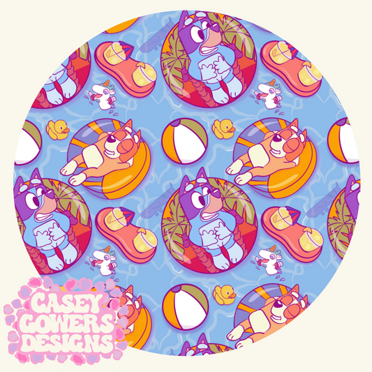 FLOATIN DOGS PURPLE  SEAMLESS SET