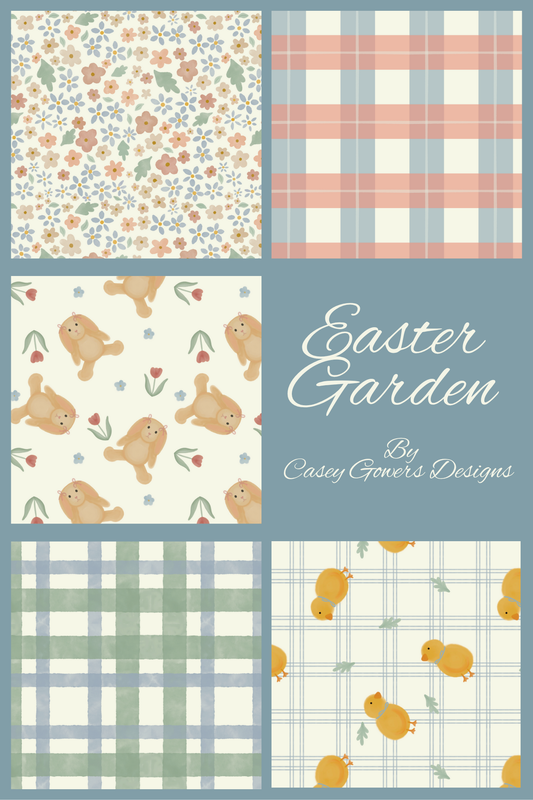 EASTER GARDEN SET OF 5 SEAMLESS