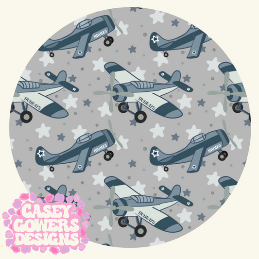 VINTAGE PLANE BLUE SEAMLESS