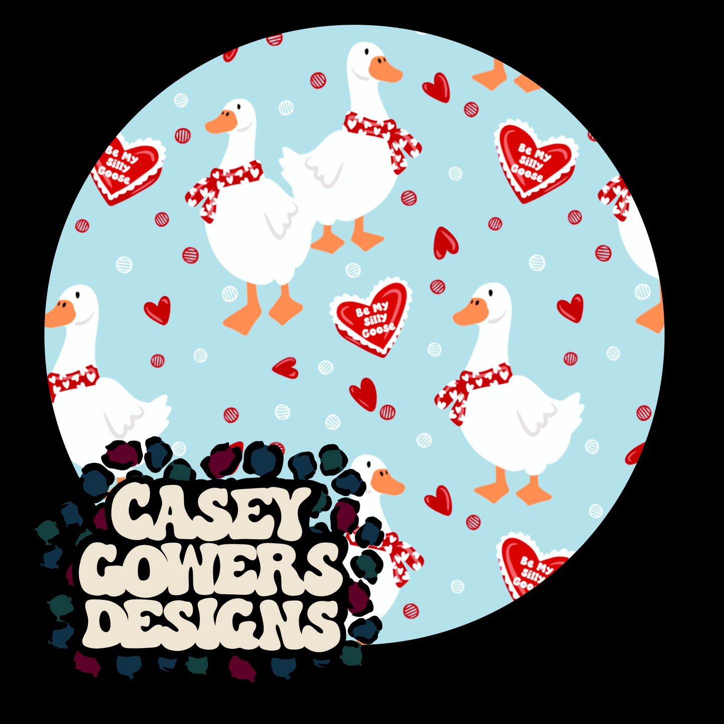 BE MY SILLY GOOSE BLUE SEAMLESS