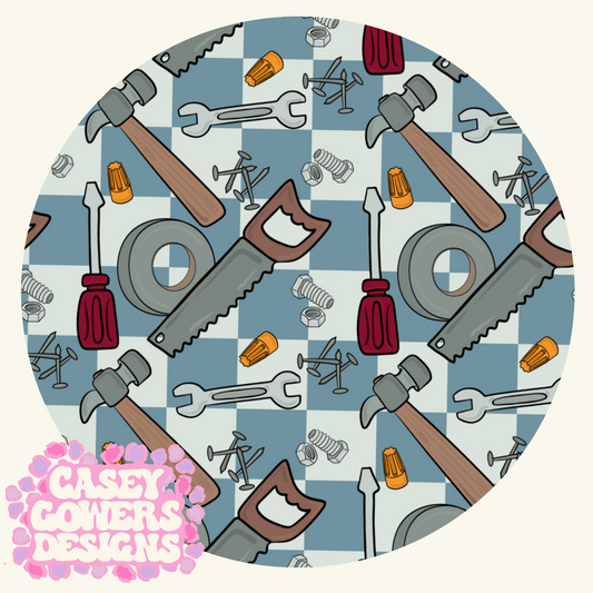 TOOLS BLUE CHECK SEAMLESS