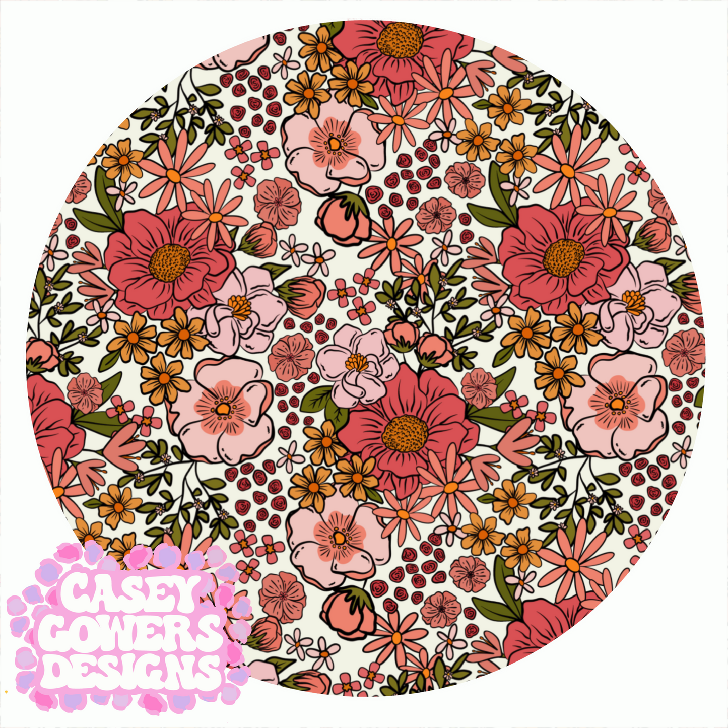 PETAL PARTY FLORAL CORAL SEAMLESS