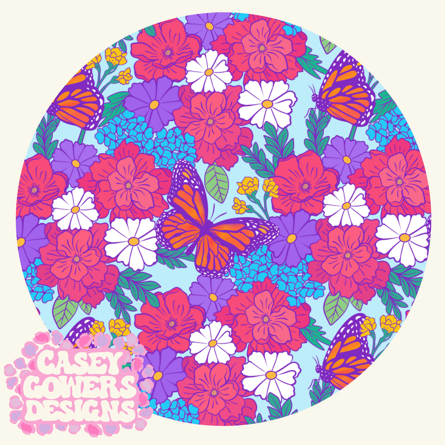 MONARCH PURPLE FLORAL SEAMLESS