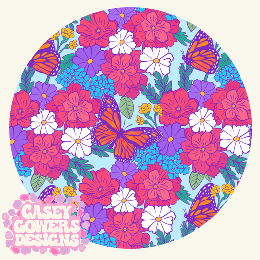 MONARCH PURPLE FLORAL SEAMLESS