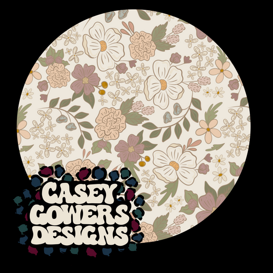 NEUTRALLY PINK FLORAL CREAM BACKGROUND