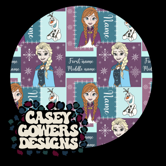 ICE SISTERS MUTED CUSTOMIZABLE NAME SEAMLESS