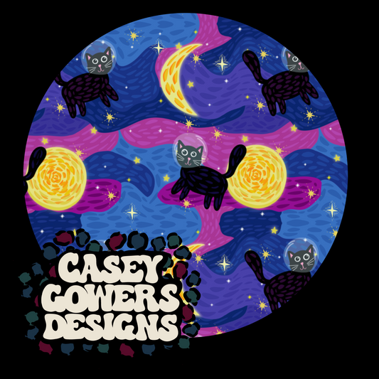 STARRY NIGHT GATO SEAMLESS PURPLE