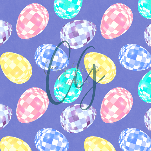 DISCO EGGS BLUE SEAMLESS