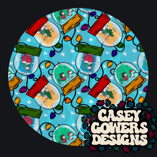 PEANUTS SNOWGLOBES SEAMLESS