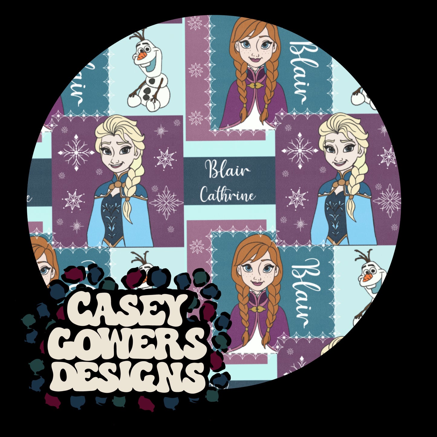 ICE SISTERS MUTED CUSTOMIZABLE NAME SEAMLESS