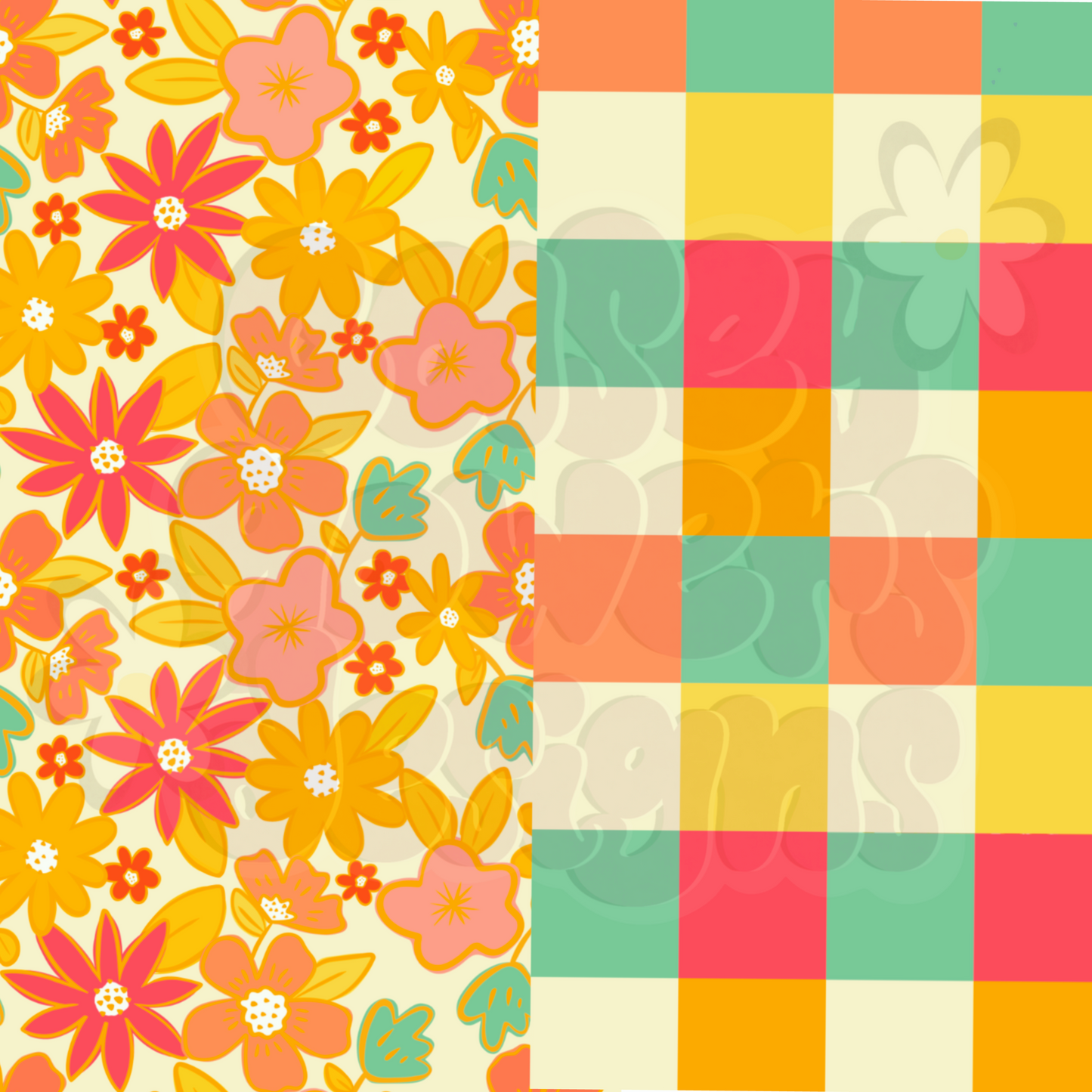 BLOOMIN YELLOW FLORAL SEAMLESS SET