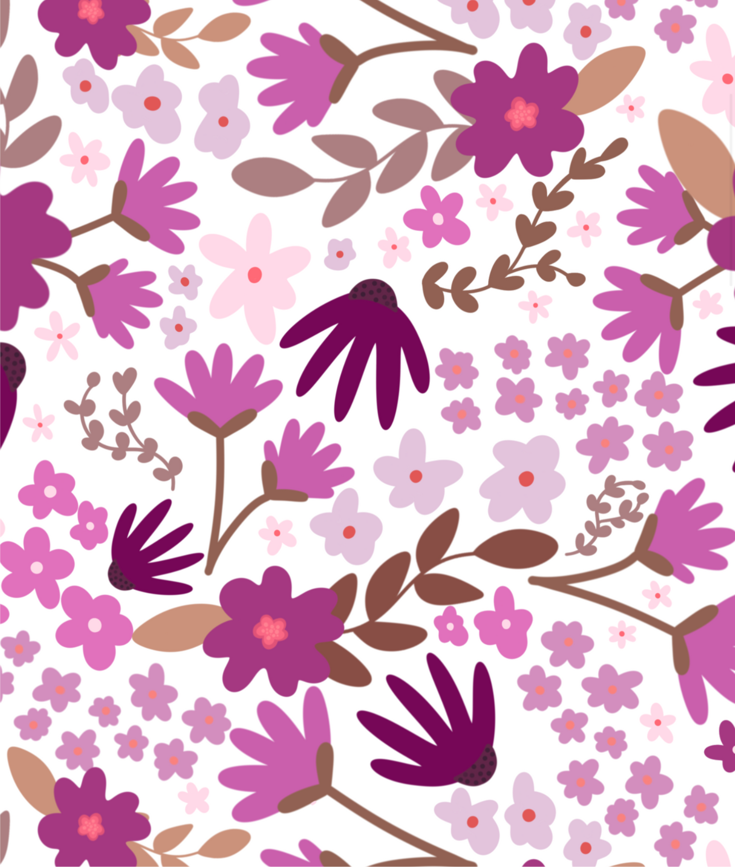 PLUM PRETTY FLORAL SEAMLESS