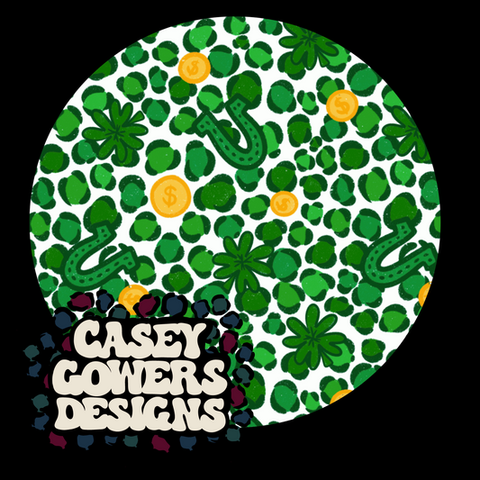 LUCKY GREEN LEOPARD SEAMLESS