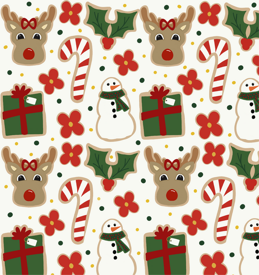 BOW REINDEER COOKIE SEAMLESS
