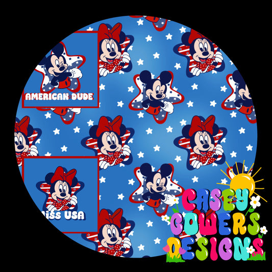 MOUSE AMERICA SEAMLESS AND 2 PNG