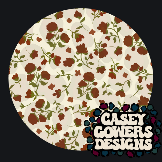 DITSY BROWN FLORAL SEAMLESS