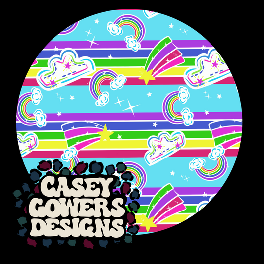 90s RAINBOW AQUA SEAMLESS