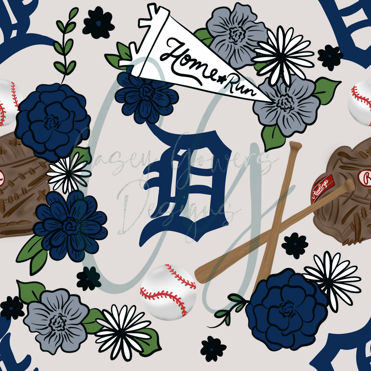 FLORAL TIGERS SEAMLESS