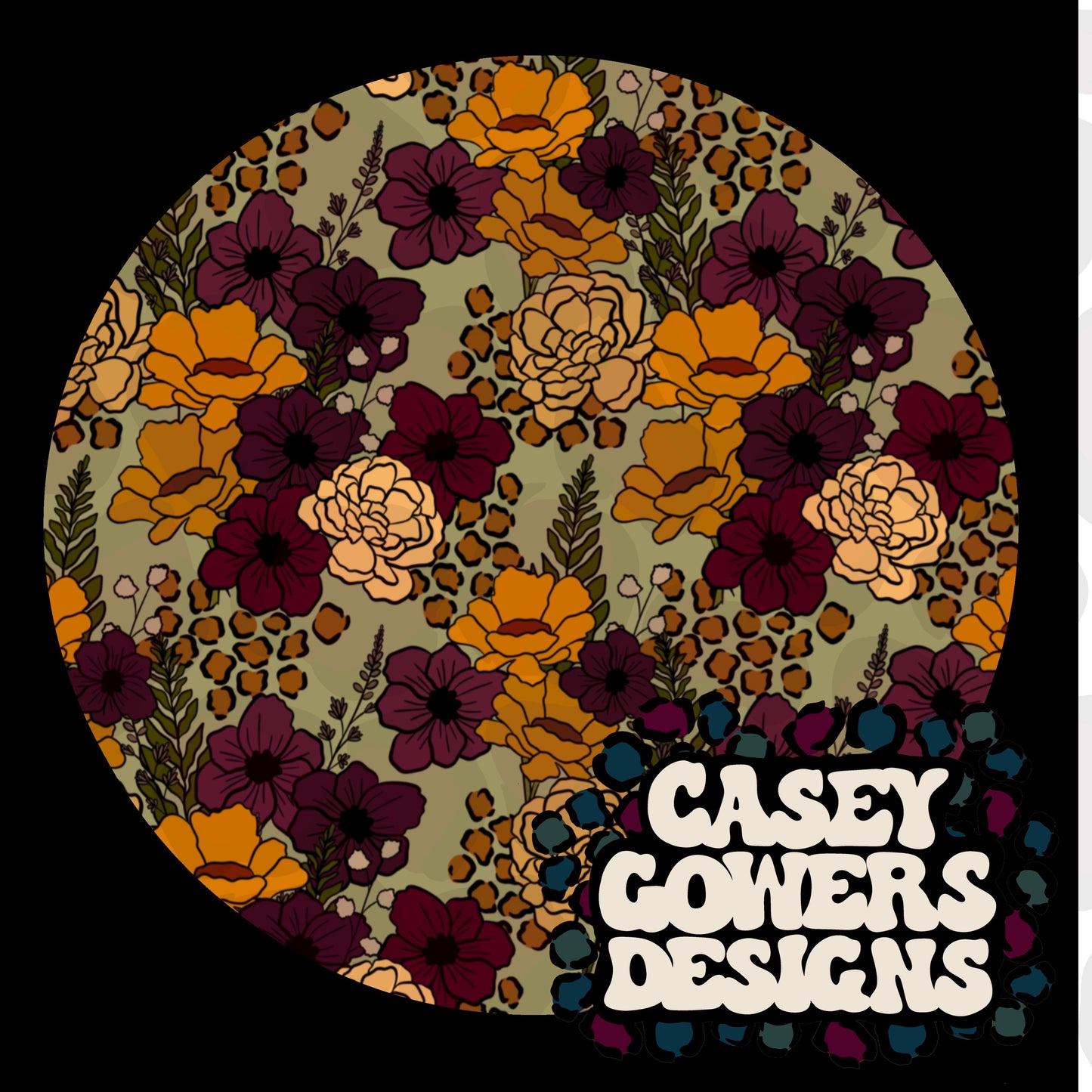 LEOPARD FLORAL WITH COORD SEAMLESS