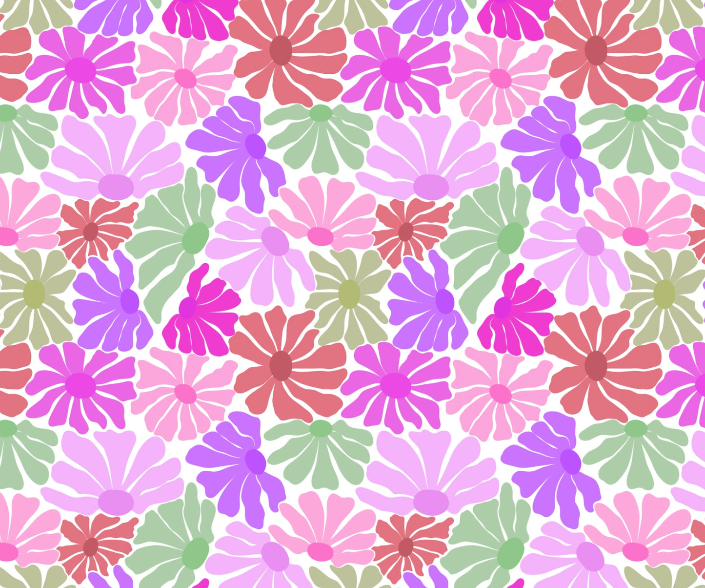 PURPLE SPRING FUNNY FLORAL SEAMLESS