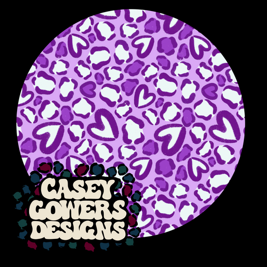 CHALKY LEO HEART PURPLE SEAMLESS