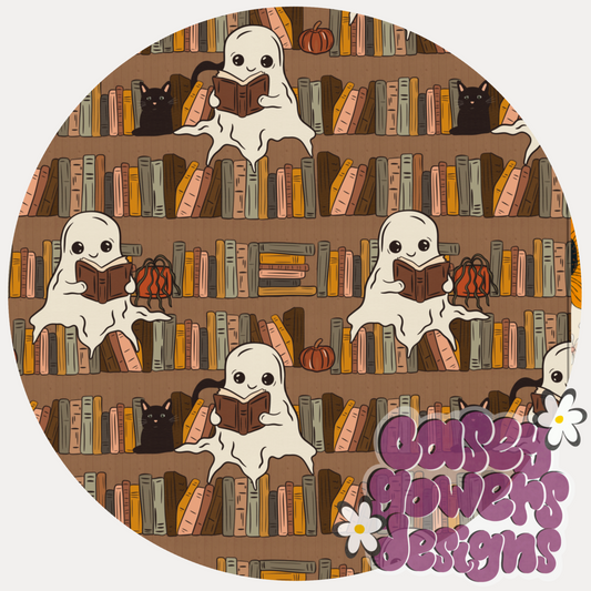 HAUNTED LIBRARY SEAMLESS