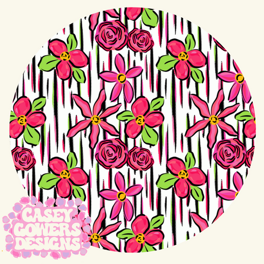 CORAL SUMMER FLORAL SEAMLESS