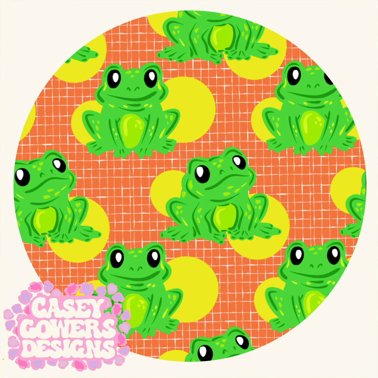 SWIM SAFE FROGS ORANGE SEAMLESS